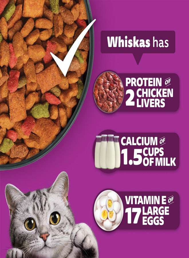 Whiskas Adult (1+ Years) Dry Cat Food, Ocean Fish Flavour, 1.2 kg, Contains 41 Essential Nutrients, Complete & Balanced Nutrition for Adult Cats - Image 4
